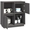 thumbnail image 2 of vidaXL Sideboard Grey 74x35x80 cm Solid Wood Pine, 2 of 5