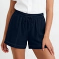 thumbnail image 4 of Xfvqtps Shorts for Women Elastic Waist Drawstring Casual Summer Shorts with Pockets Solid Color Lounge Shorts, 4 of 7