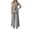 Gray, variant on Womens Summer 2 Piece Outfits Casual Blazer Collar Short Sleeve Lace Up Shirt and Wide Leg Pants Sets Dressy Business Matching Suit Sets