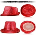 thumbnail image 5 of Sequin Fedora Hat Bling Dance Hats Shining Sequin Hat for Man and Women, 5 of 8