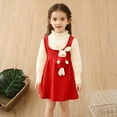 thumbnail image 2 of Levmjia Girls Dress Set 1 - 8 Years Acrylic Soft Pocket Rabbit Floral Trim Knit Sweater Dress Girl Outfit Long Sleeve Cardigan Dress for Kids Girls Clothing, 2 of 8