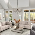thumbnail image 5 of LNC 6-Light French Country Distressed White and Bronze Chandelier, 5 of 13