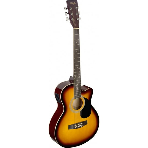 Stagg Auditorium Cutaway Acoustic Electric Guitar - Sunburst - SA20ACE SNB