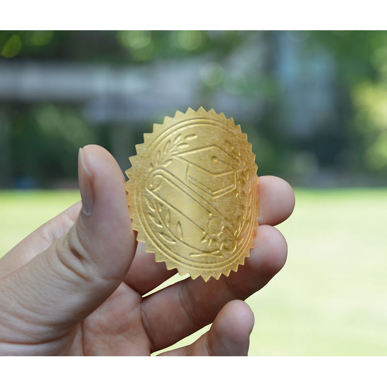 Gold Medallion Foil Seals, 1-1/2 inch Round, 500 Pack