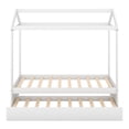thumbnail image 5 of Noble House Lira Twin House Bed with Rolling Trundle, Customizable Pine Wood Frame, Space Saving, White, 5 of 12