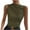 Army Green1, variant on fatyb Women's Tank Tops High Neck Ruched Sleeveless Shirts Slim Casual Basic Tees Tops for Going Out