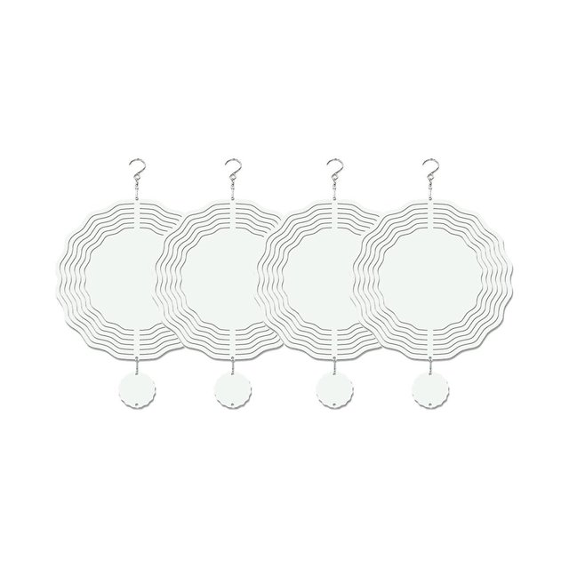 Paquete de 4 Molinillos de viento Yuxing para sublimación 10 pulgadas color blanco