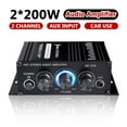thumbnail image 1 of AK270 400W 12V Hifi Power Amplifier Stereo Home Car BASS Amp Music Player Car Speaker Class D Car Home Sound Power Amp AUX ,High Sound, 1 of 6