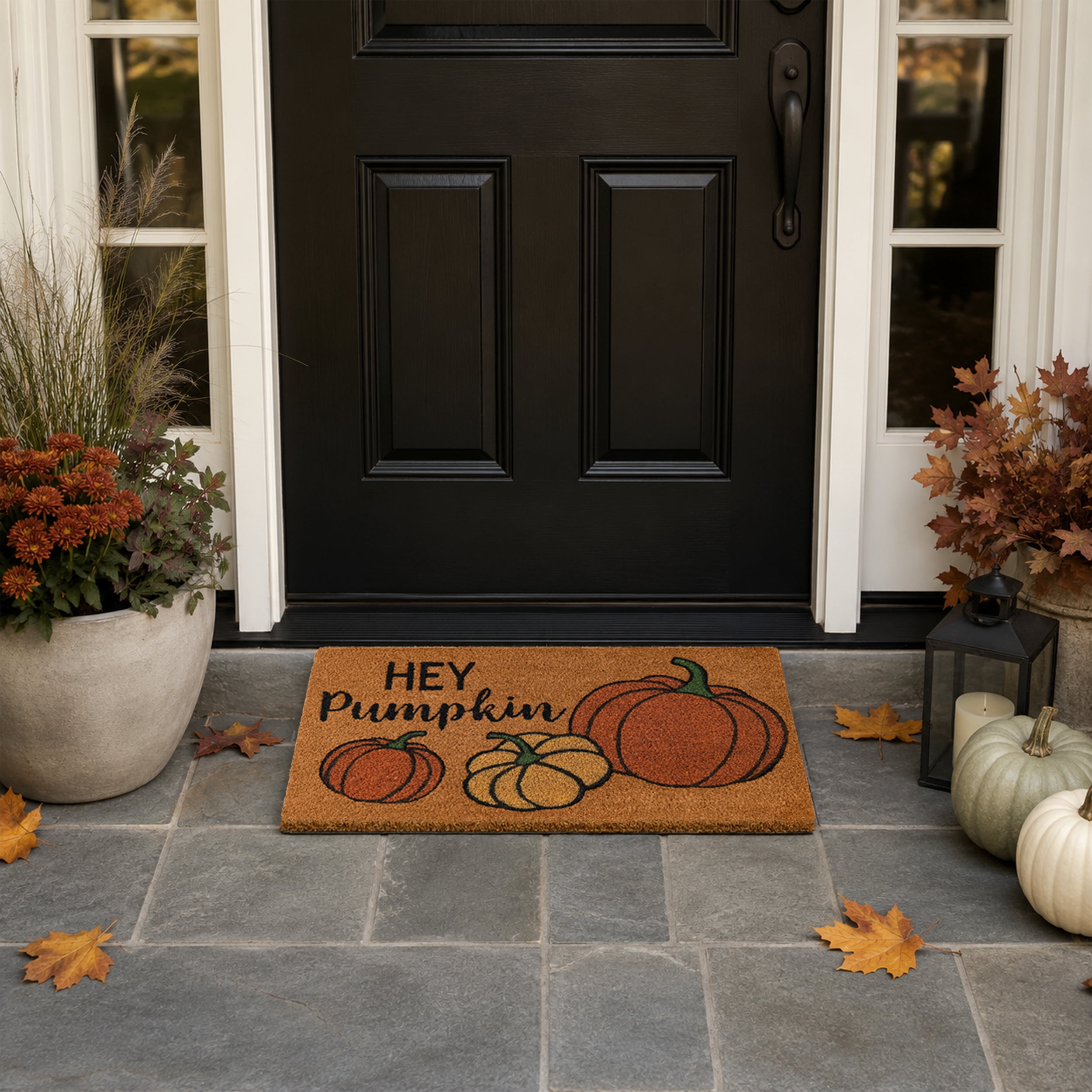 Printed Coir Mat 18x30 - Hey Pumpkin