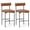 Brown, variant on YYAo Counter Bar Stools,Bar Chairs,20 Inch Upholstered Bar Stools Set of 2 Counter Height Bar Chairs with Backrest-Gray