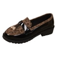 thumbnail image 7 of HEWUQI Platform Penny Loafers for Women Work Walking Slip on Business Casual Non Slip Chunky Leather Suede Splicing Dress Shoes Black Size 6, 7 of 7