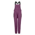 thumbnail image 5 of Fgvctg Womens Jumpsuit Baggy Warm Overall Fuzzy Sleeveless Adjustable Straps Jumpsuit Romper Sherpa Bib Overalls Plus Size Fall Winter Pants With Pockets Purple M, 5 of 5