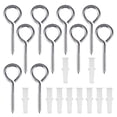 thumbnail image 2 of LEEYNEER 10pcs 304 Stainless Steel Self Tapping Screw Eye Bolt Ring Hook with Expansion Pipe(Closed Loop), 2 of 8