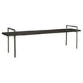 thumbnail image 4 of Uttermost Chandos Modern Iron and Wood Bench in Dark Gray/Silver, 4 of 7