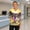 Yellow, variant on KLHDSF Womens Halloween Witch Print V Neck Scrub Top With 2 Pockets Stretchy 3/4 Sleeve Side Slit Casual Fall Workwear Orange L