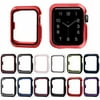 Compatible with Apple Watch Case 38mm 42mm 40mm 44mm, Soft Silicone Shockproof and Shatter-Resistant Protective Bumper Cover Case iwatch Series 5 4 3 2 Case90 (Red/Black, 38mm)