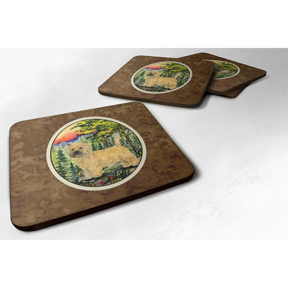 Carolines Treasures SS8229FC Cairn Terrier Foam Coaster Set of 4 3 1/2 x 3 1/2 multicolor