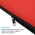 thumbnail image 5 of Unique Bargains Waterproof Zipper Bag Leatherette Compact Bills Pencil Pouch Red, 5 of 6