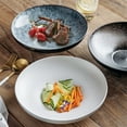 thumbnail image 5 of Qeeadeea Salad Bowls Large Serving Ceramic, 1000ml Stackable Pasta Bowl Colorful, Pasta Salad Plate For Dinner, Deep Soup Plate-yellow-25cm×25cm×6.5cm, 5 of 7