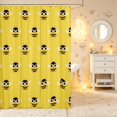 thumbnail image 2 of Erosebridal Cute Bee Shower Curtain 72Wx84L,Cartoon Wildlife Theme Bathroom Shower Curtain,Yellow Black, 2 of 5