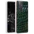 thumbnail image 1 of TalkingCase Slim Phone Case for Samsung Galaxy S21 Ultra 5G, S30 Ultra, (Not S21,S21+), Green Alligator Print, Lightweight,Flexible,Soft, USA, 1 of 7