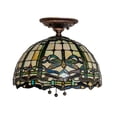 thumbnail image 7 of Meyda Tiffany 260208 Tiffany Dragonfly 3 Light 12" Wide Semi-Flush Ceiling Fixture -, 7 of 7