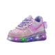 thumbnail image 4 of Tenis Para Niña Con Luces Led Lila Agujetas Super Ligeros lila 16, 4 of 6