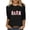 Black-A, variant on Penkiiy Women's Valentine's Day Fashion Printed T-shirt 3/4 Sleeves Blouse Round Neck Casual Tops XS Black