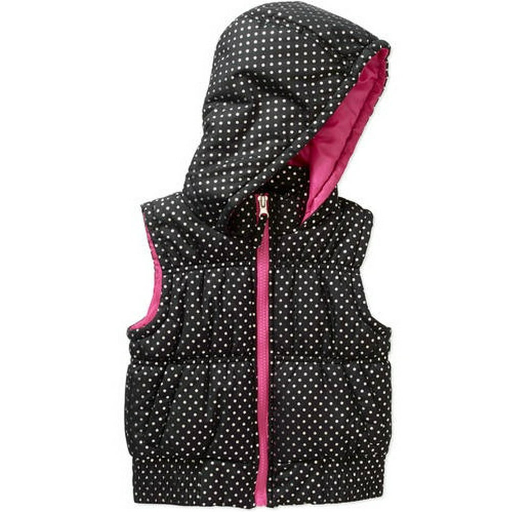 Pink Platinum Girls' Dotted Puffer Vest