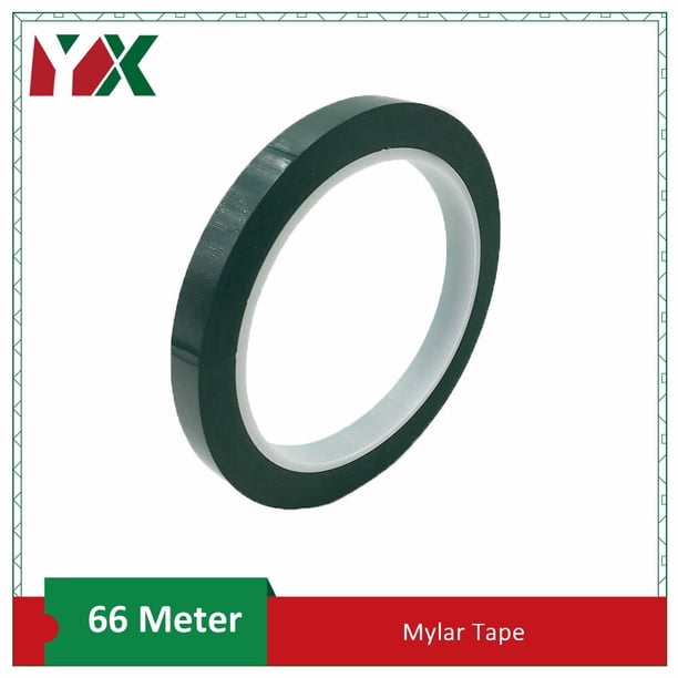 Cinta adhesiva de aislamiento de alta temperatura, cinta de Mylar para transformador, envoltura de bobina de condensador de Motor, 66 metros, 1 rollo