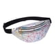 thumbnail image 1 of Bolso de mensajero de cintura láser para mujer Bolso de pecho de viaje geométrico de PU (Plata) Likrtyny multifunción de oficina, 1 of 4