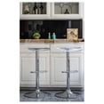 thumbnail image 2 of Acrylic Bar Stools Set of 2, Transparent Swivel Adjustable Airlift Barstools with Low Back, Counter Height Bar Chairs for Kitchen Dining Room Pub Cafe (Clear), 2 of 9
