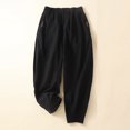 thumbnail image 4 of FNFYFH Clearance Ladies Plus Size Linen Cotton Trousers, 4 of 4