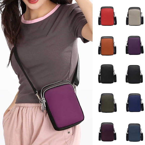CAIXIA Women'S Crossbody Handbags Womens Two-Tone Mini Crossbody Phone Purse, Lightweight Multi-Pocket Daily Casual Shoulder Messenger Bag