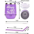 thumbnail image 4 of MEANT2TOBE Purple 40th Birthday Gifts for Women - Tumbler, Decorations & Ideas for Turning 40 - Perfect Gift for 40 Year Old Woman, 4 of 6