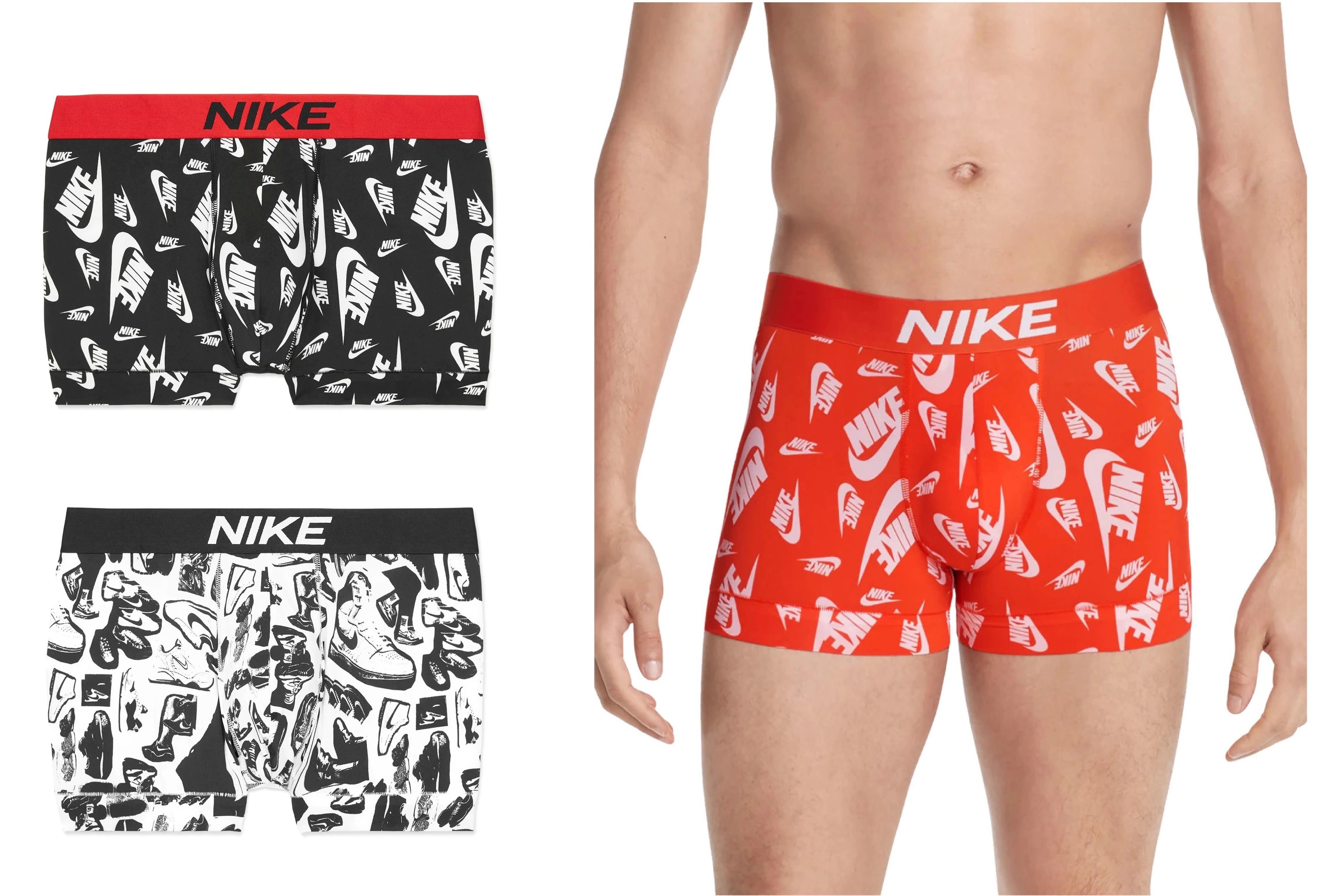 Nike Essential Micro Men's Dri-FIT Boxer Briefs Red Black photo 4