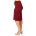 thumbnail image 2 of Moa Collection Women's Plus Size Casual Stretch Pull On Bodycon Pencil Midi Skirt, 2 of 6