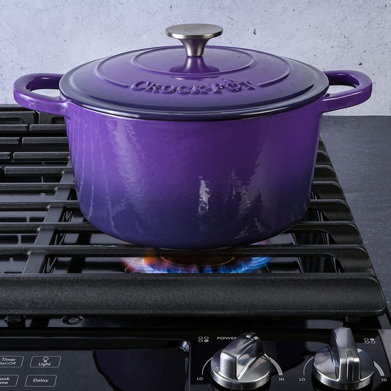Crock-Pot Artisan 2 Piece 5 Quart Enameled Cast Iron Dutch Oven
