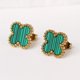 thumbnail image 1 of Elegant Four-Leaf Clover Stud Earrings - Stainless Steel with 14K Gold Plating - Perfect Gift for Women, 1 of 5