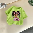 thumbnail image 4 of Frwgonr Little Girls T-shirts Short Sleeve Shirts for Girls Kids T-Shirts Tees Summer Tops Size 3T-12, Green, 4 of 4
