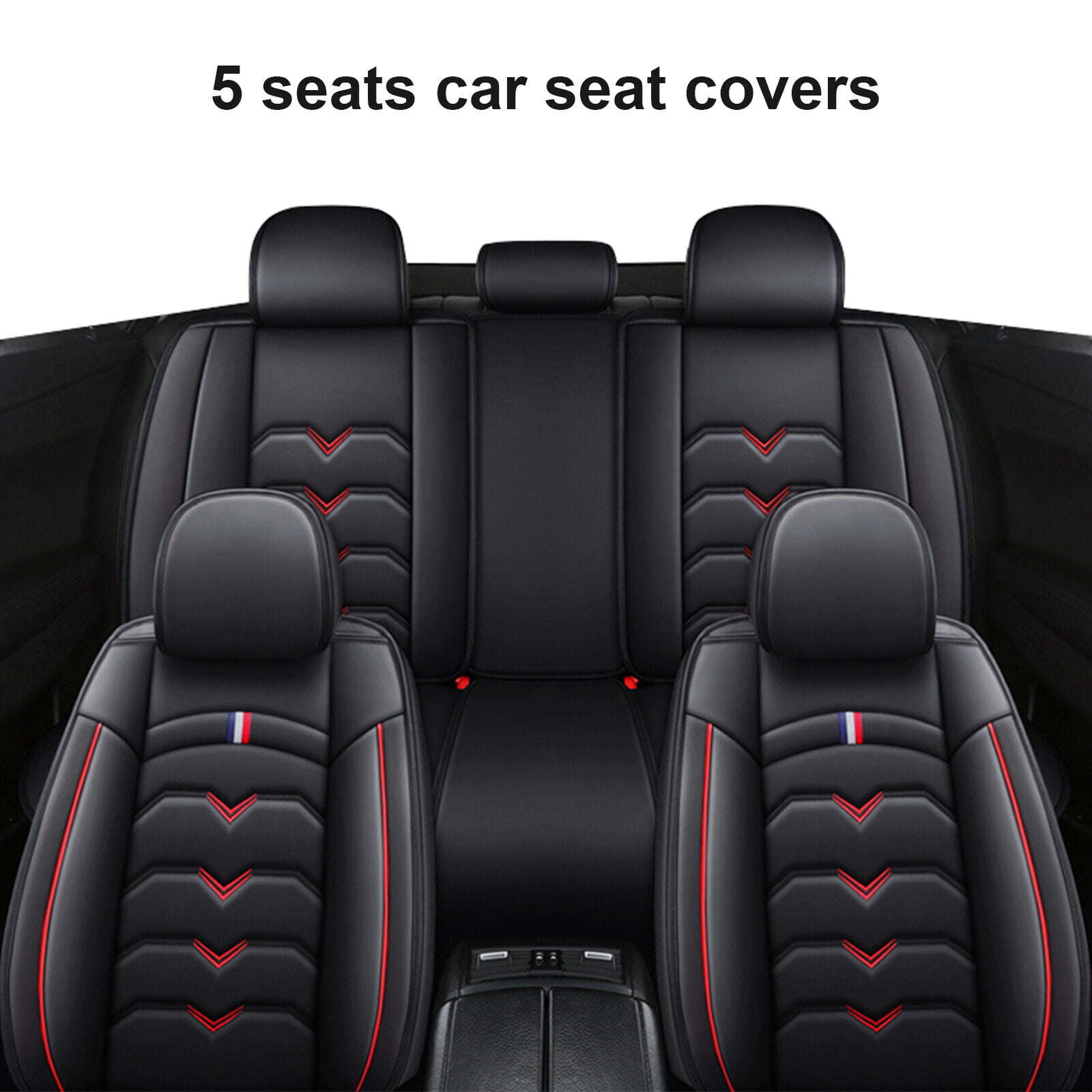 Car Seat Covers for Honda CR-V Civic Insight Accord Crosstour, Premium  Leather Cushion Protector, 5 Seats Front Rear Full Set Black+Pink 