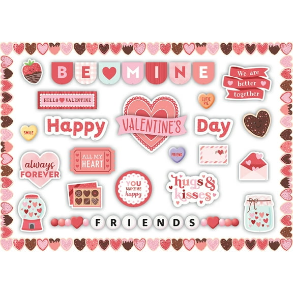 Teacher Created Resources Valentine's Day Create & Decorate Quick Kit, 93 Pieces