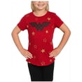 thumbnail image 2 of DC Comics Wonder Woman Girls’ Logo Graphic T-Shirt, Short Sleeve, Red, Size 4-16, 2 of 6