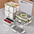 thumbnail image 3 of Caja de almacenamiento para refrigerador, caja de almacenamiento separada para alimentos de grado alimenticio para cocina, verduras, albóndigas congeladas especiales, 3 of 6