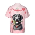 thumbnail image 2 of Happy Valentine's Day Labrador Retriever holding flowers Hawaiian Shirt Breathable Summer Unisex Merch Lab Dog Lover Gifts - 3005, 2 of 6