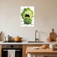 thumbnail image 3 of ZHONGYUTONG Funny Kitchen Canvas Wall Art Whimsical Food Art Pictures Fruit Vegetable Painting Humorous Poster Prints for Kitchen Dining Room Decor Framed (20.00" x 30.00"), 3 of 5