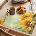 thumbnail image 3 of Sunflower Placemats Set of 6, Yellow Spring Floral Botanical Washable Wipeable Table Mats for Dining Tables, Indoor Outdoor Kitchen Place Mats for Holiday Party Table Decor, 3 of 9