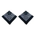 thumbnail image 2 of Soidarity Pañuelo cuadrado de poliéster a la moda, pañuelo para la cabeza de Cachemira, pañuelo multifuncional, accesorios para pañuelos, Negro 2Conjunto, 2 of 6