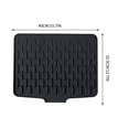 thumbnail image 4 of Silicone Drainage Pad for Countertop | Angled Fast-Drying Mat | Heat-Resistant Protective Surface | Shock-Absorbing Textured | Food-Grade Silicone | 15.6 x 12.6 in, 4 of 5