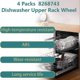 thumbnail image 2 of 8268743 Dishwasher Upper Rack Wheel Replacement for, 2 of 5